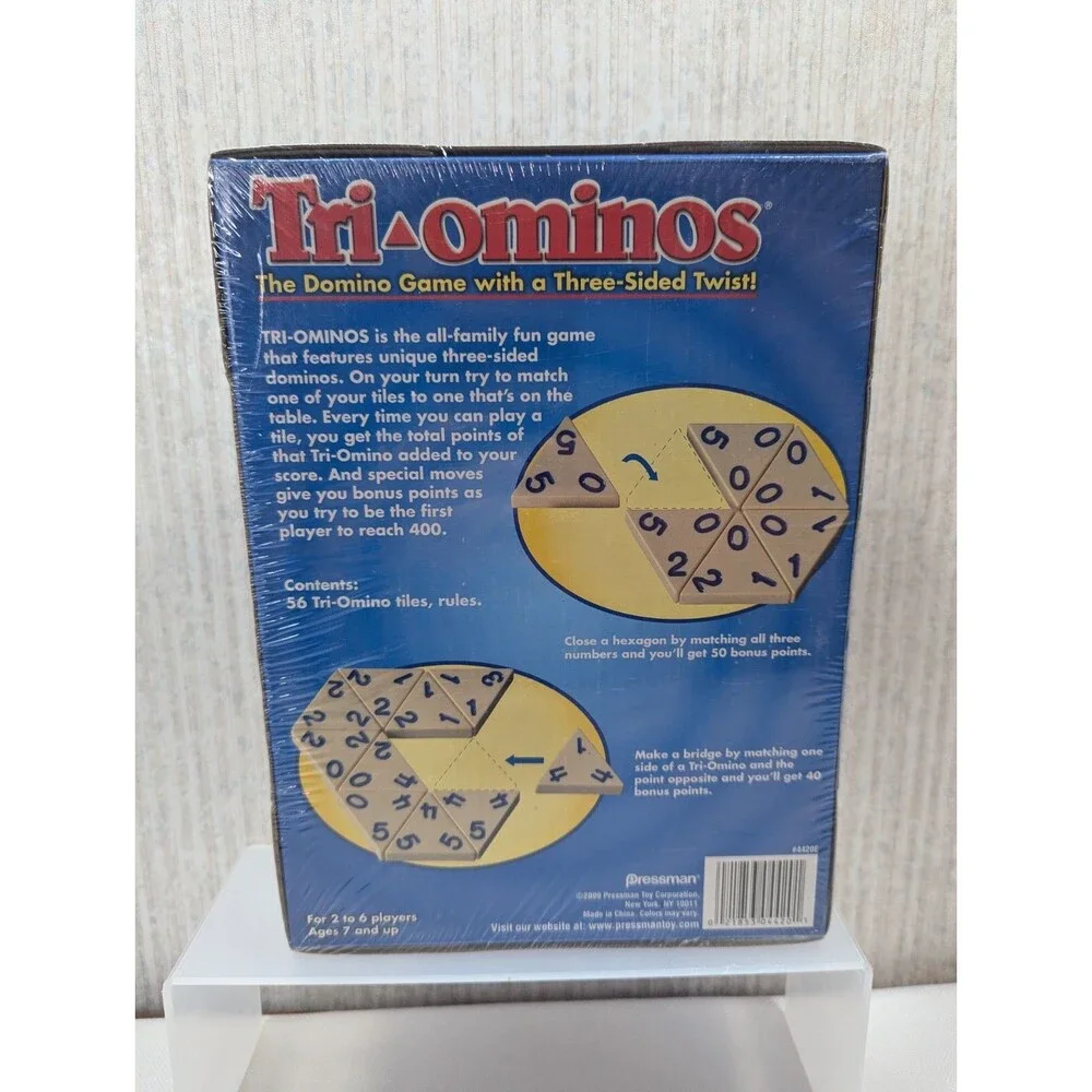 Tri-Ominos - Classic Triangular Domino Game by Pressman Toys (2009) NEW